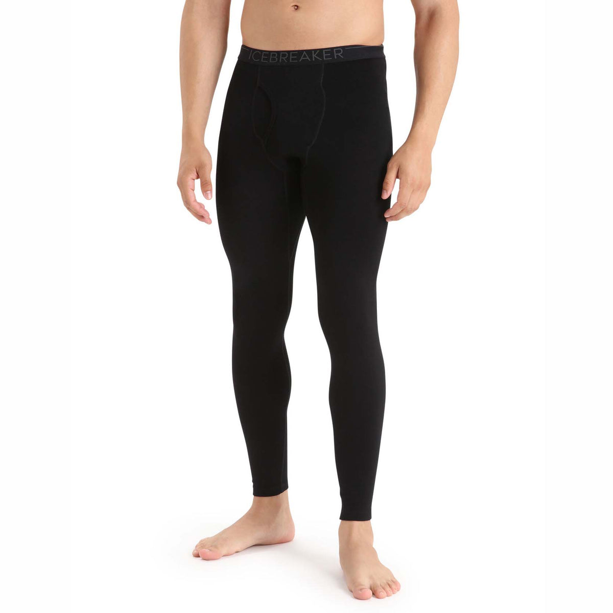 Icebreaker 260 Tech Thermal Leggings with Fly - Men's Black