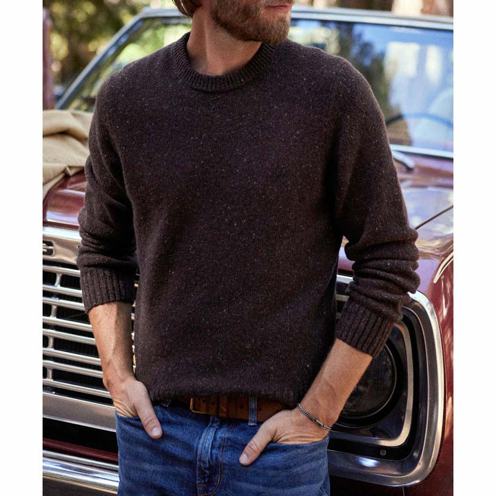 Outerknown Tomales Donegal Crew Sweater - Men's Toasted Pecan