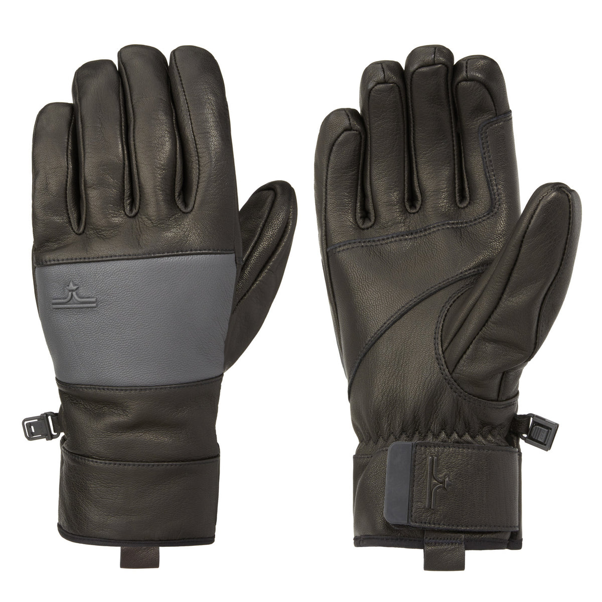 evo Pagosa Leather Gloves Black/Charcoal