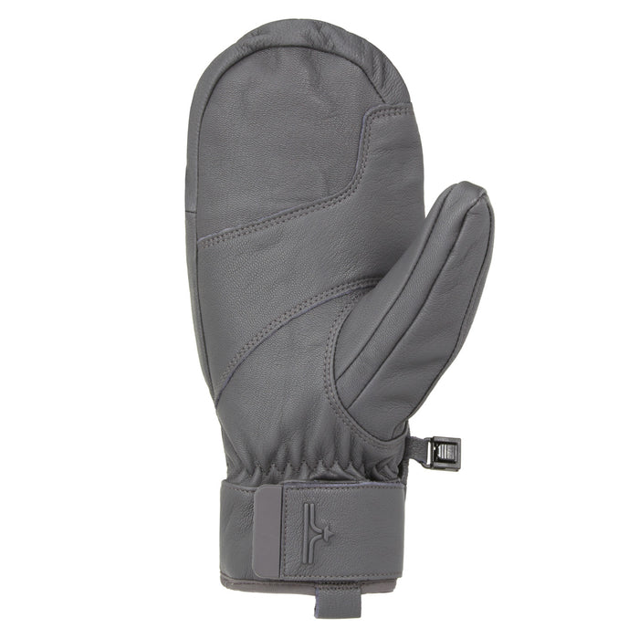 evo Pagosa Leather Mittens Charcoal