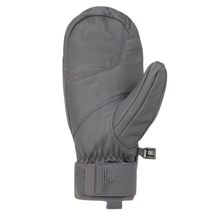 evo Pagosa Leather Mittens Charcoal