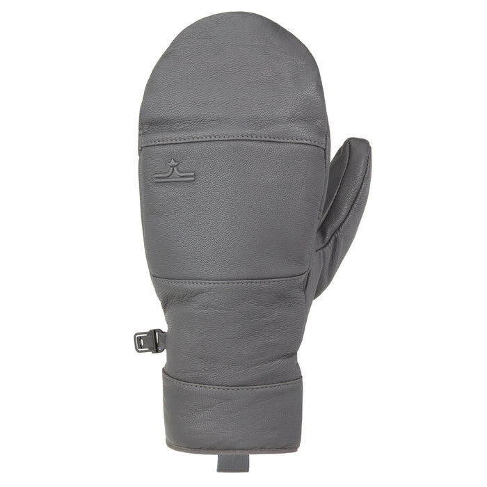 evo Pagosa Leather Mittens Charcoal