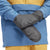 evo Pagosa Leather Mittens Charcoal