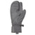 evo Pagosa Leather 3-Finger Mittens Charcoal