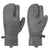 evo Pagosa Leather 3-Finger Mittens Charcoal