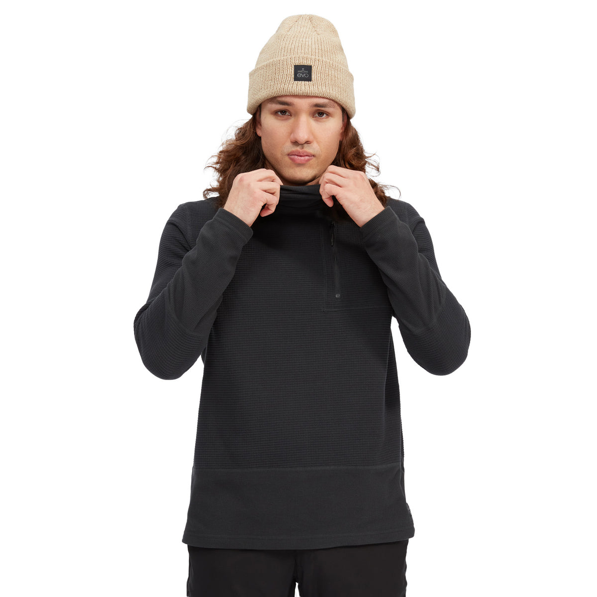 evo Polartec Hooded Pullover - Men's Black