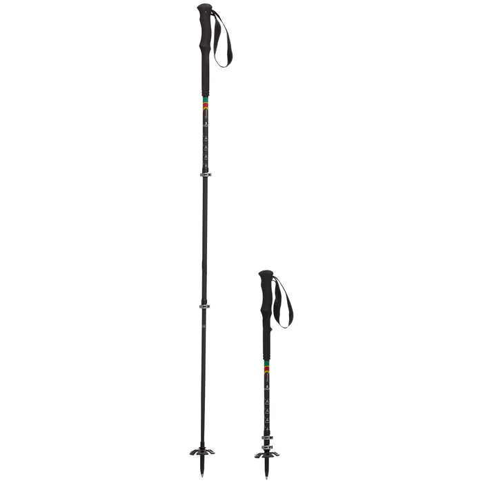 evo Uproar Collapsible Splitboard Poles 2025 Black Gloss
