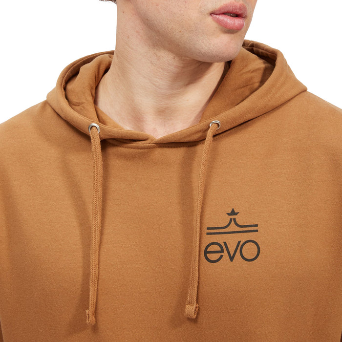evo Square Logo Pullover Hoodie - Men's Saddle