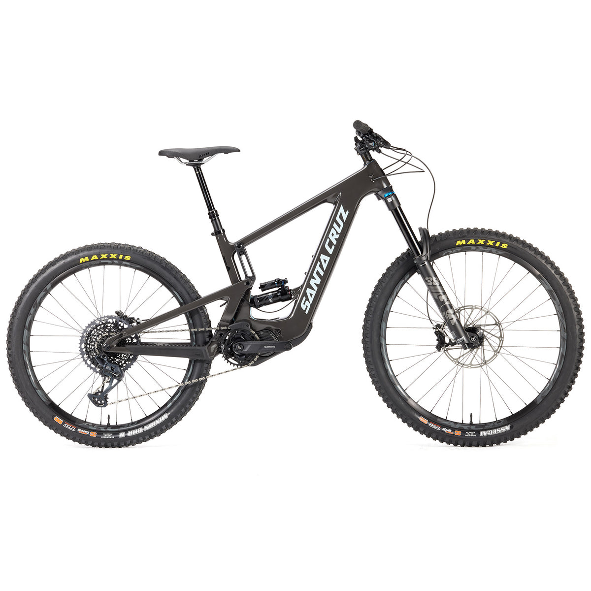 Santa Cruz Bullit MX CC S E-Mountain Bike 2024 Gloss Carbon and Blue