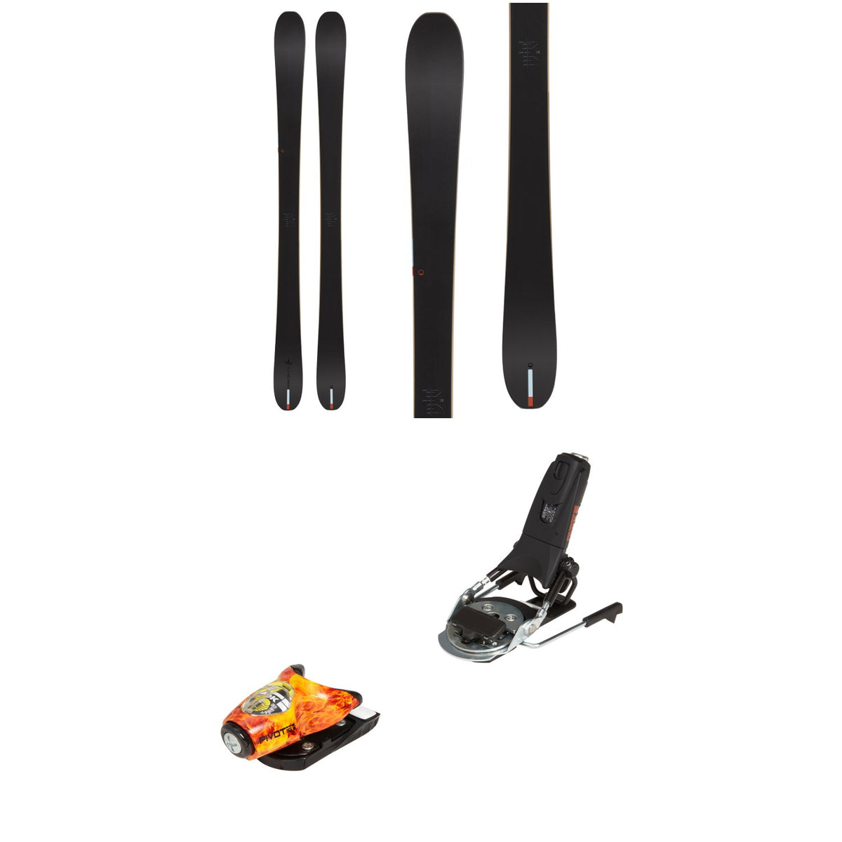 Season Kin Skis + Look x evo Pivot 15 Ski Bindings 2024