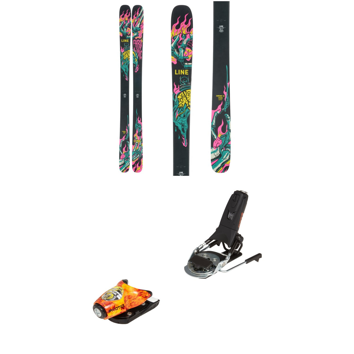 Line Skis Chronic 94 Skis + Look x evo Pivot 15 Ski Bindings 2024