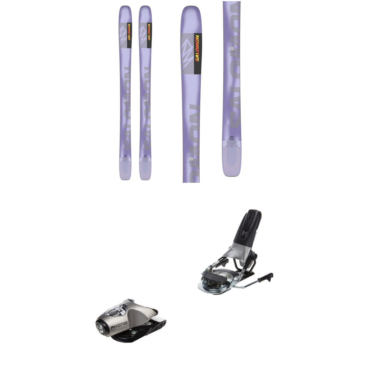 Salomon QST 106 Skis + Look Pivot 15 GW Ski Bindings 2024
