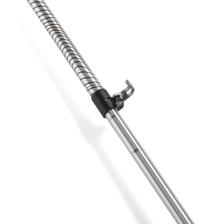 evo Way Up Adjustable Ski Poles Silver Gloss