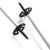 evo Way Up Adjustable Ski Poles Silver Gloss