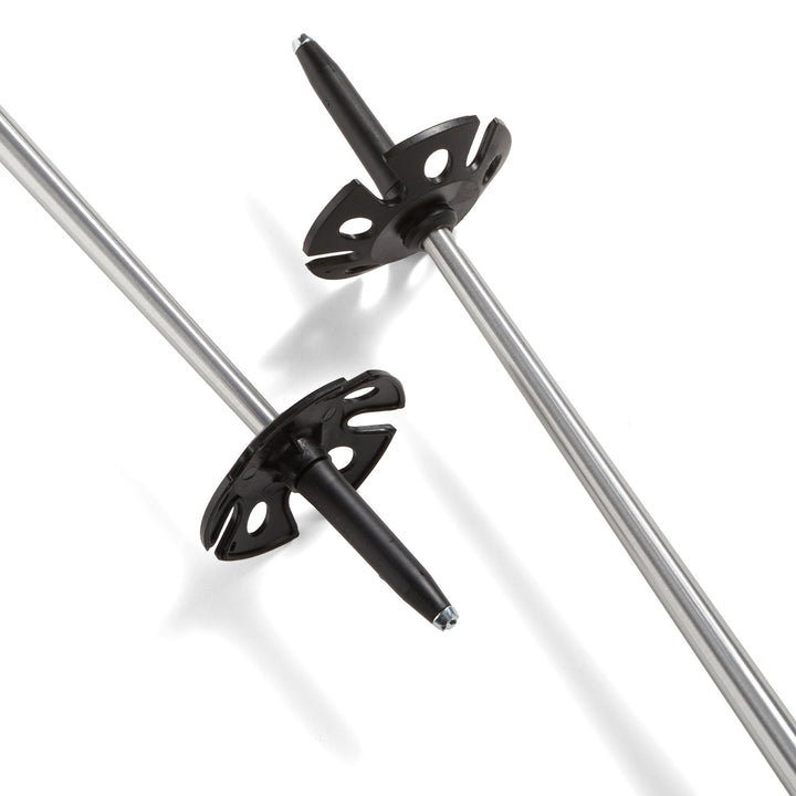 evo Way Up Adjustable Ski Poles Silver Gloss