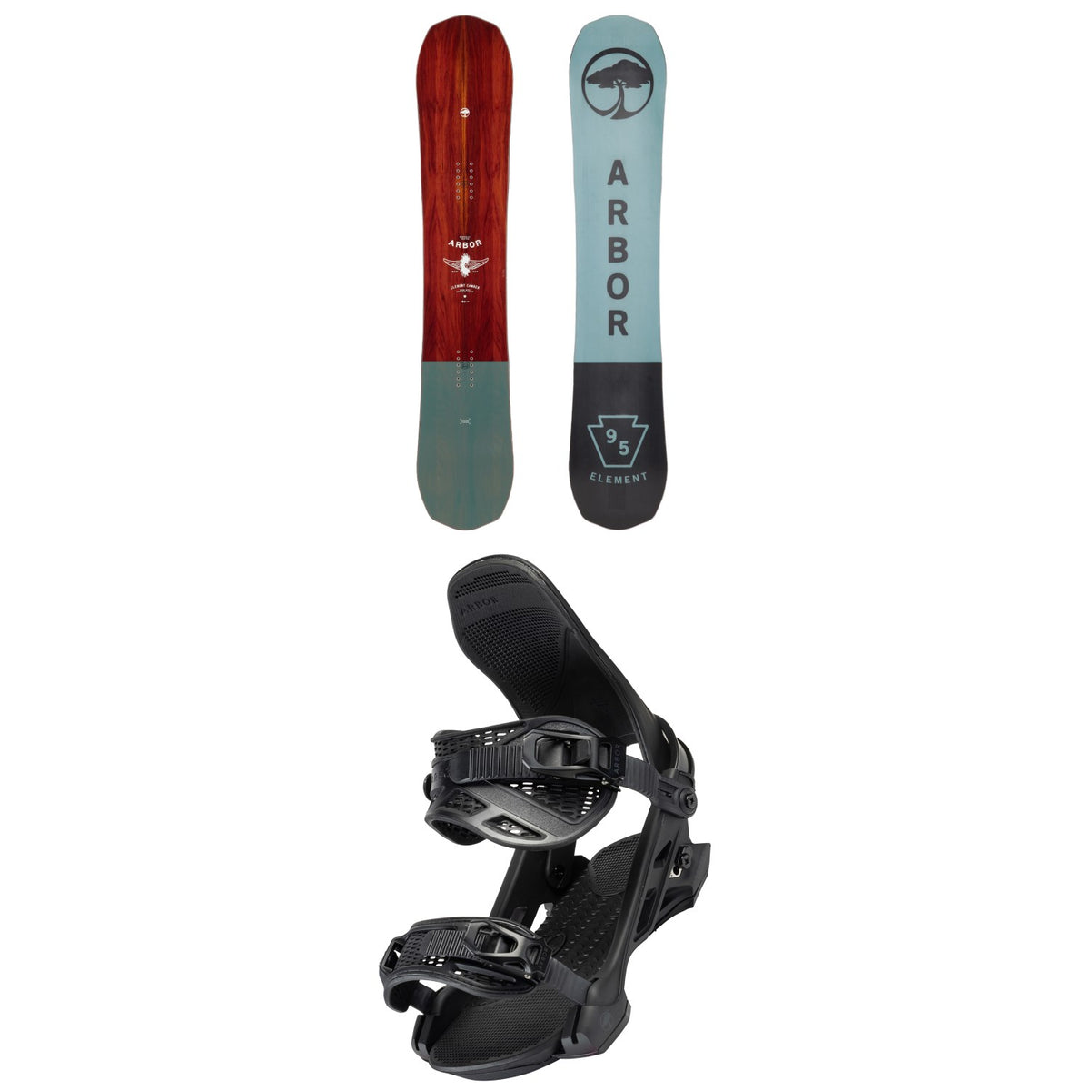 Arbor Element Camber LTD Snowboard + Hemlock Snowboard Bindings 2024
