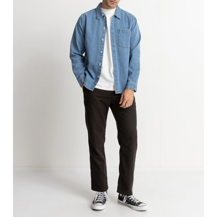 Rhythm Denim Long-Sleeve Shirt - Men's Demin