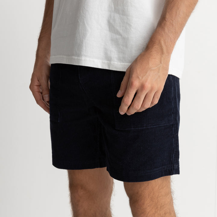 Rhythm Worn Path Cord Shorts - Men's Dark Navy
