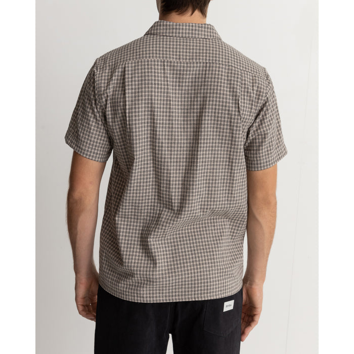 Rhythm Linen Check Short-Sleeve Shirt - Men's Sand