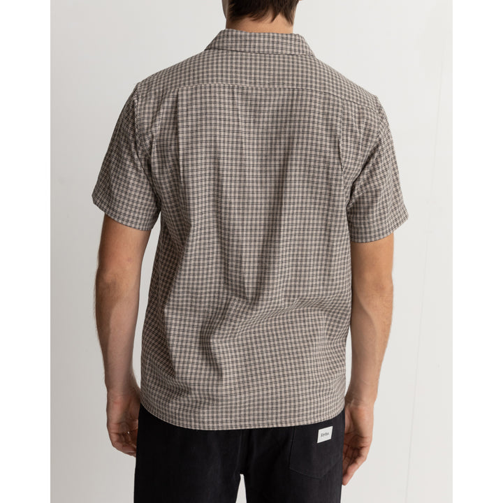 Rhythm Linen Check Short-Sleeve Shirt - Men's Sand