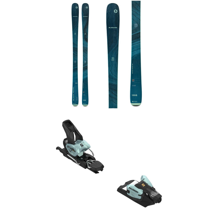 Blizzard Black Pearl 82 Skis - Women's + Salomon Strive 12 GW Ski Bindings