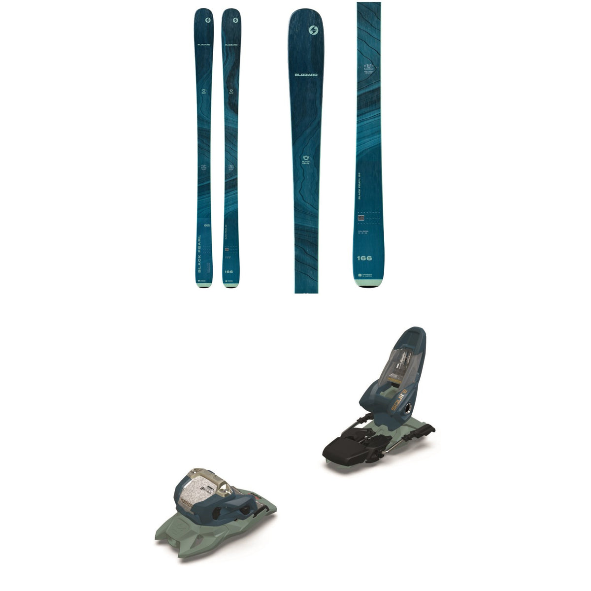 Blizzard Black Pearl 82 Skis - Women's + Marker Squire 11 Ski Bindings