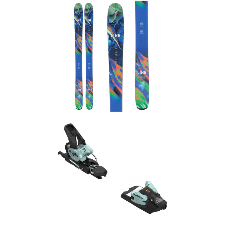 Line Skis Pandora 104 Skis - Women's + Salomon Strive 12 GW Ski Bindings