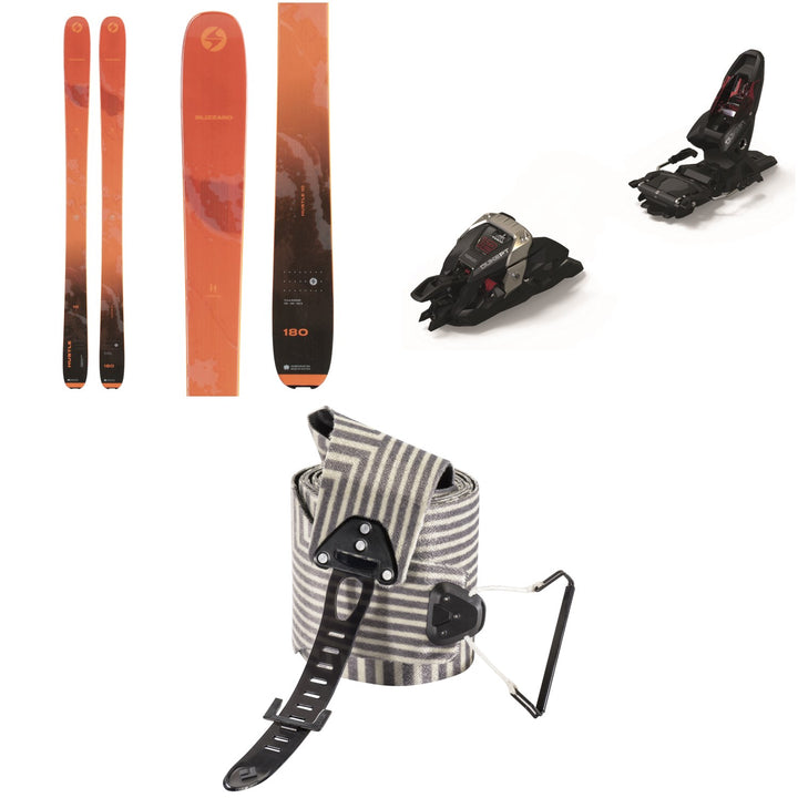 Blizzard Hustle 10 Skis + Marker Duke PT 12 Alpine Touring Ski Bindings + Black Diamond Ultralite Mix STS Climbing Skins 2024