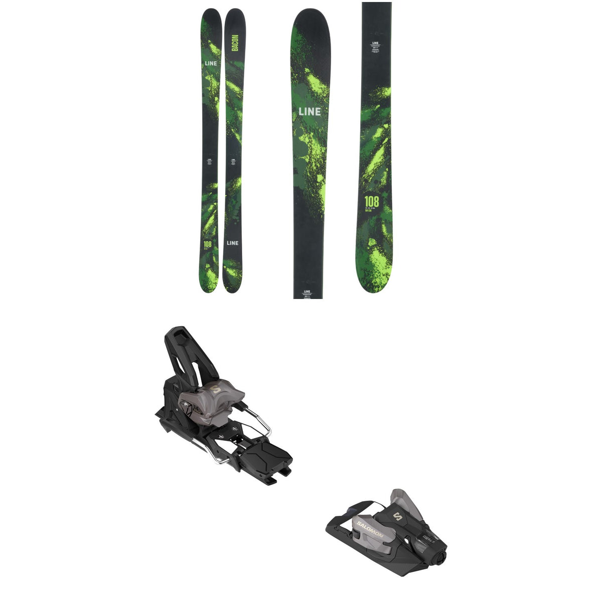 Line Skis Bacon 108 Skis + Salomon Strive 14 GW Ski Bindings 2024