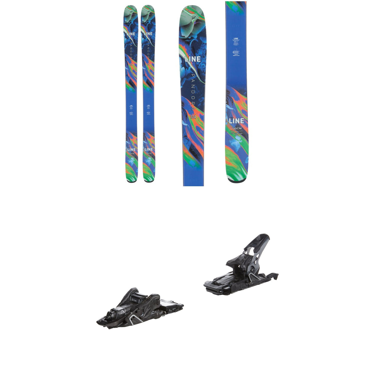 Line Skis Pandora 104 Skis - Women's + Salomon S/Lab Shift MNC 13 Alpine Touring Ski Bindings 2024