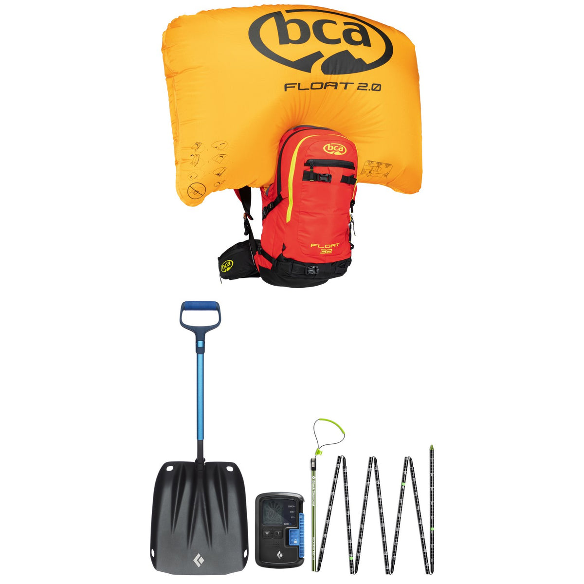 BCA Float 32 Airbag Pack + Black Diamond Guide Avalanche Safety Package
