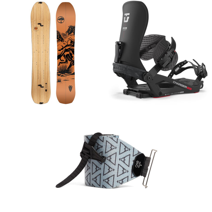 Arbor Carter Camber Splitboard + Union Charger Pro Splitboard Bindings + evo x Pomoca Pro Glide Splitboard Skins 2024