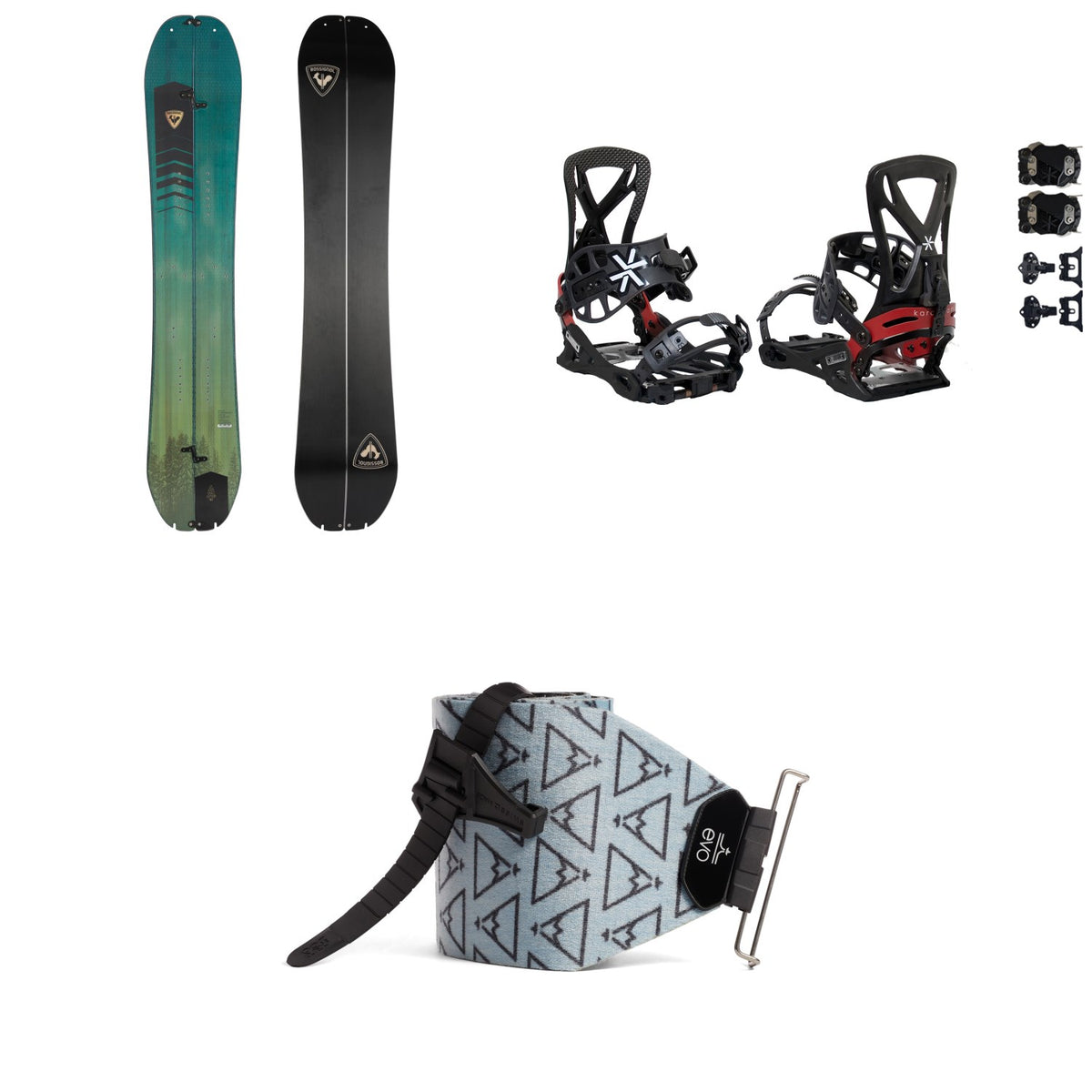 Rossignol Escaper Splitboard + Karakoram PRIME Grizzly + Split Interface Splitboard Bindings + evo x Pomoca Pro Glide Splitboard Skins 2024