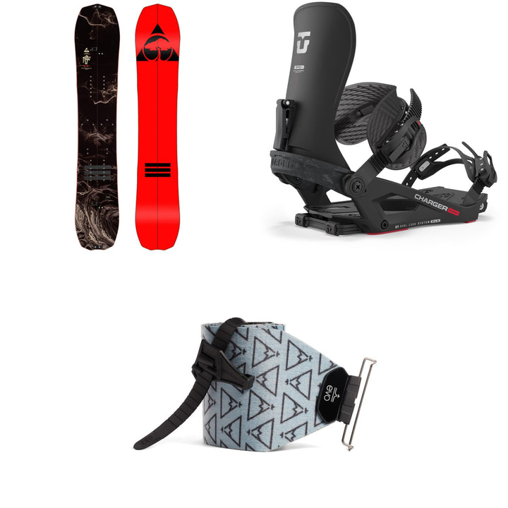 Arbor Bryan Iguchi Pro Camber Splitboard + Union Charger Pro Splitboard Bindings + evo x Pomoca Pro Glide Splitboard Skins 2024