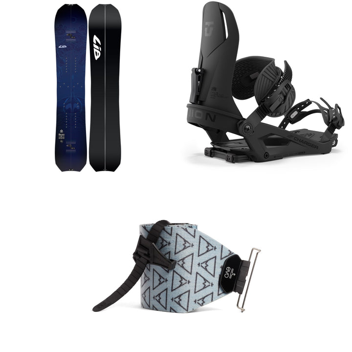 Lib Tech T.Rice Orca Splitboard + Union Charger Splitboard Bindings + evo x Pomoca Pro Glide Splitboard Skins 2024