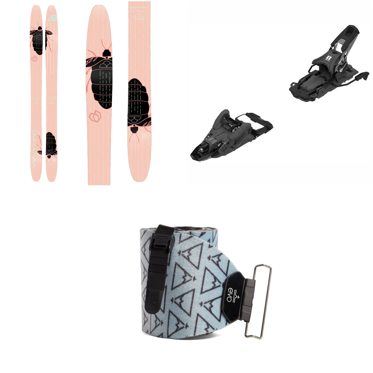 Coalition Snow La Nieve Skis - Women's + Armada Shift MNC 10 Alpine Touring Ski Bindings + evo x Pomoca Pro Glide Climbing Skins 2023