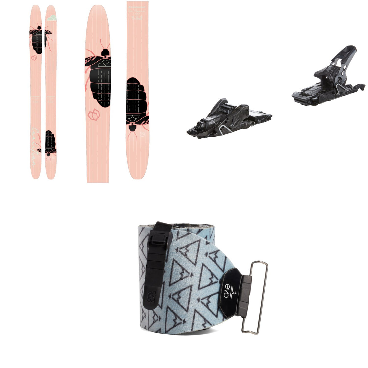 Coalition Snow La Nieve Skis - Women's + Salomon S/Lab Shift MNC 13 Alpine Touring Ski Bindings + evo x Pomoca Pro Glide Climbing Skins 2023