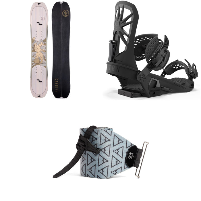 Cardiff Lynx Boundary Splitboard + Union Explorer Splitboard Bindings + evo x Pomoca Pro Glide Splitboard Skins