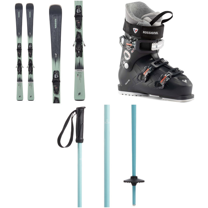 K2 Disruption 75 Skis + M2 10 Quikclik Bindings + Rossignol Kelia 50 Ski Boots - Women's + evo Merge Ski Poles 2024