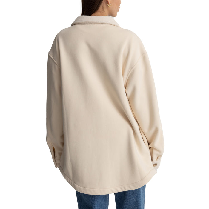 Rhythm Reverse Fleece Shacket - Women's Natural