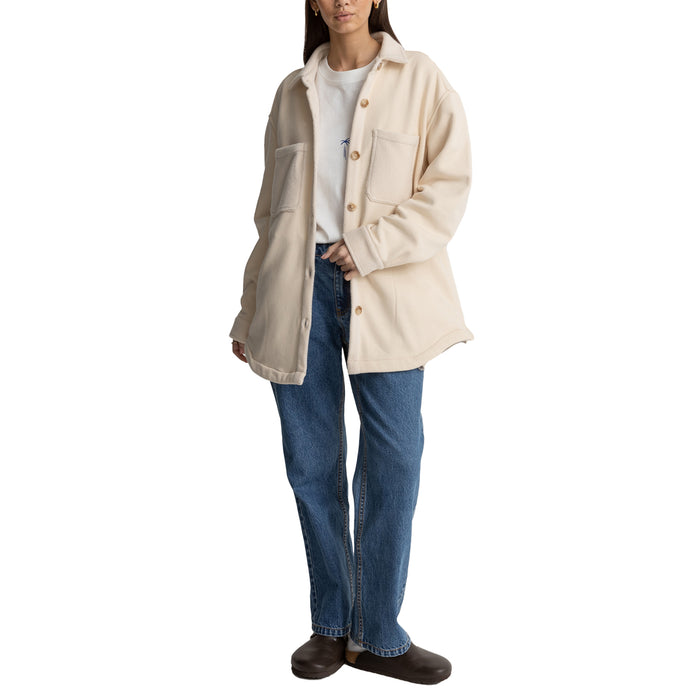 Rhythm Reverse Fleece Shacket - Women's Natural