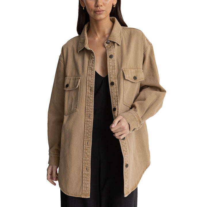 Rhythm Claude Drill Shacket - Women's Caramel