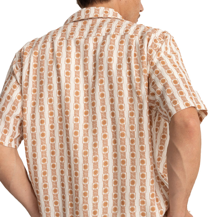 Rhythm Tile Stripe Short-Sleeve Shirt - Men's Natural