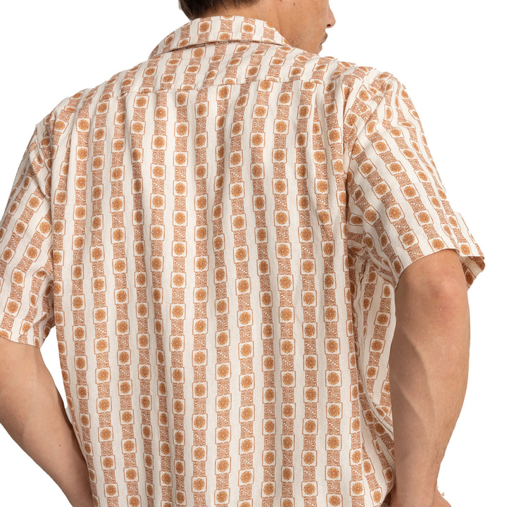 Rhythm Tile Stripe Short-Sleeve Shirt - Men's Natural