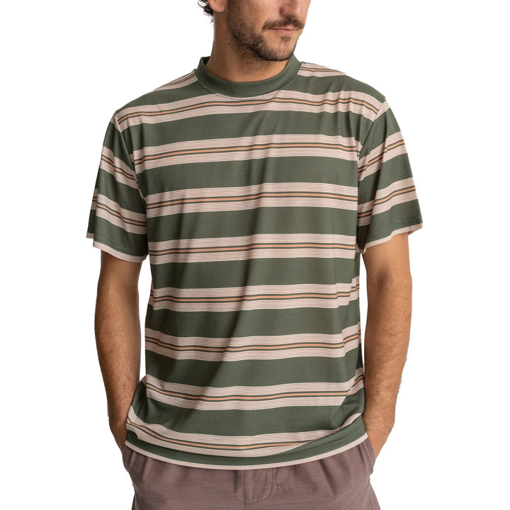 Rhythm Vintage Stripe Short-Sleeve T-Shirt - Men's Olive