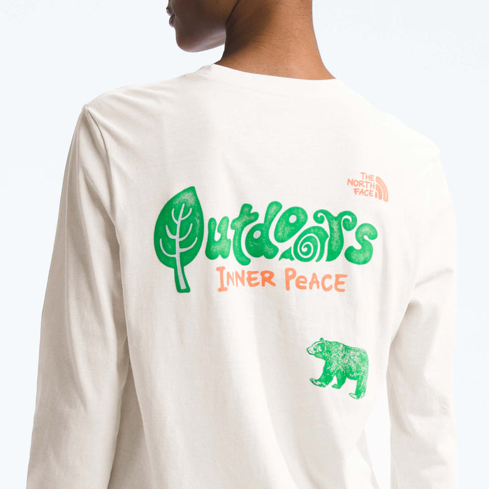 The North Face Long-Sleeve Outdoors Together T-Shirt - Women's White Dune/Outdoors Together Graphic