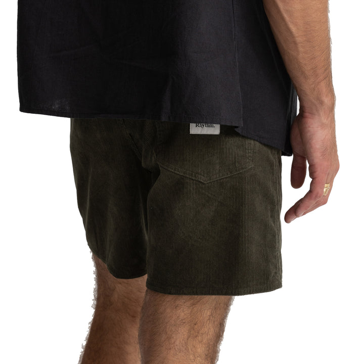 Rhythm Classic Cord Jam Shorts - Men's Olive
