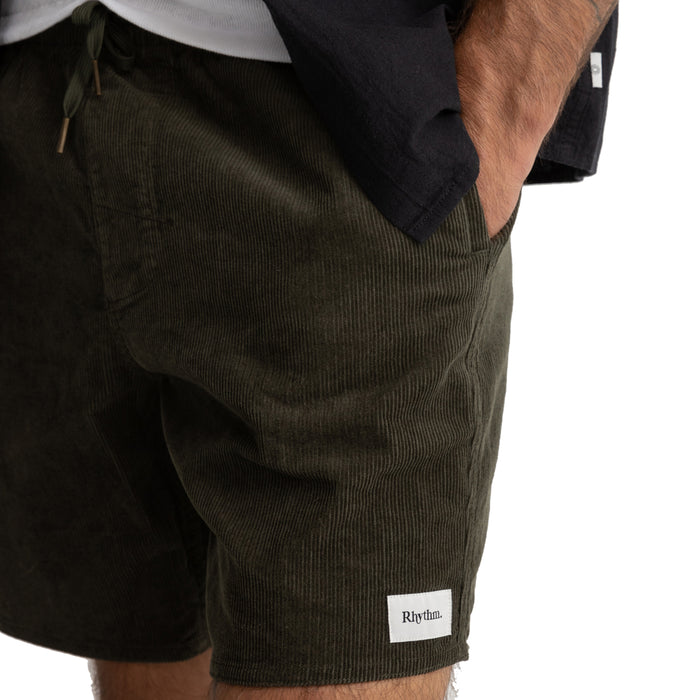Rhythm Classic Cord Jam Shorts - Men's Olive