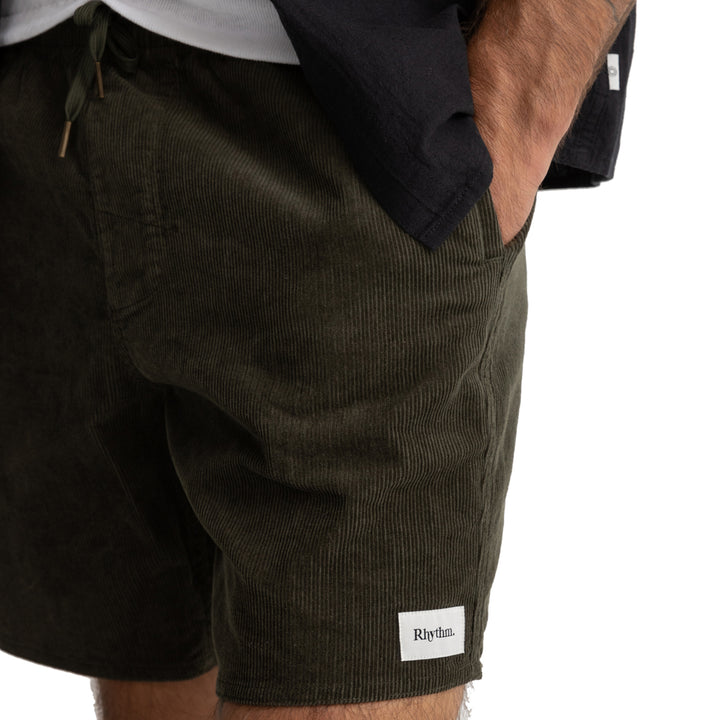 Rhythm Classic Cord Jam Shorts - Men's Olive