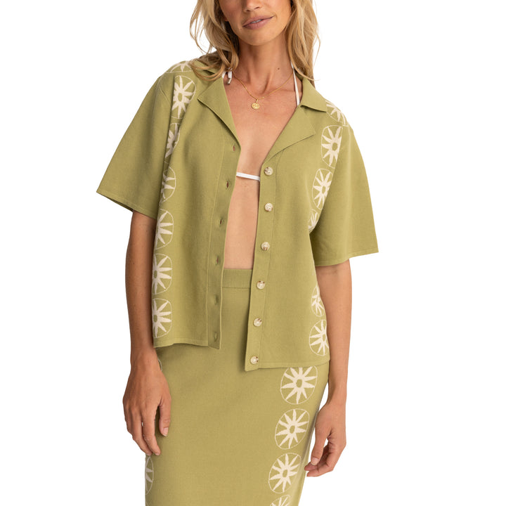 Rhythm Horizon Knitted Shirt - Women's Palm